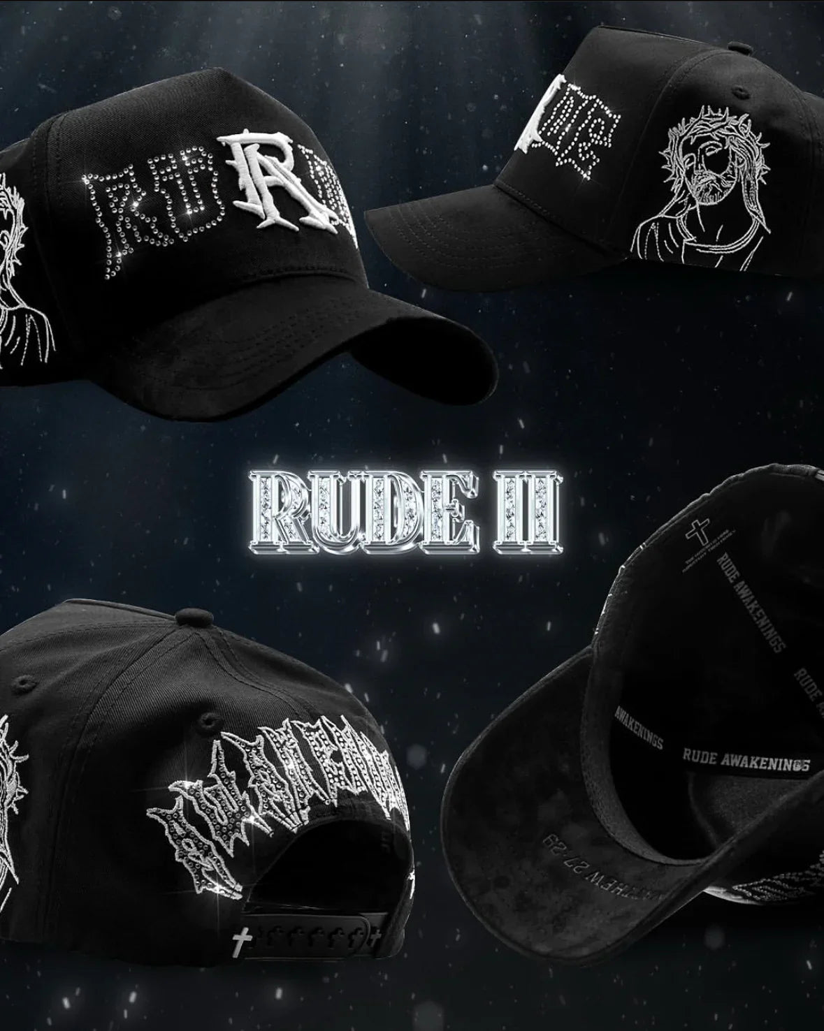 GORRA RUDE AWAKENINGS "CHRIST WHITE CRYSTALS"