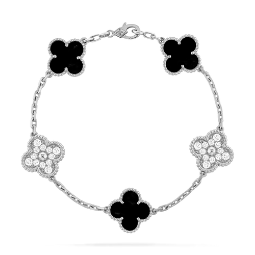 Van Cleef & Arpels "Negra Con Circonias Plata"